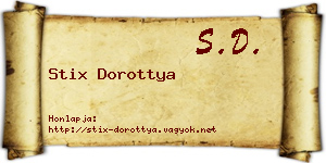 Stix Dorottya névjegykártya